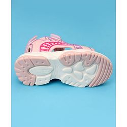 Cute Walk by Babyhug Sandals with Velcro Closure & Floral Print - Light Purple