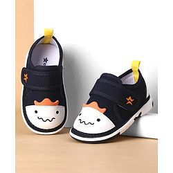 Cute Walk by Babyhug Velcro Closure Casual Shoes With Animal Applique - Navy Blue