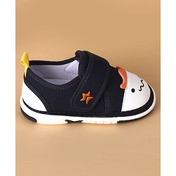 Cute Walk by Babyhug Velcro Closure Casual Shoes With Animal Applique - Navy Blue