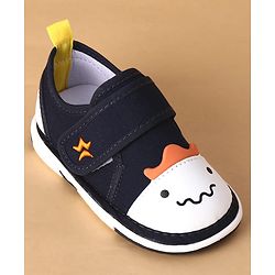 Cute Walk by Babyhug Velcro Closure Casual Shoes With Animal Applique - Navy Blue