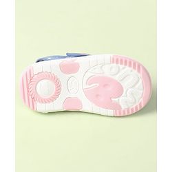 Cute Walk by Babyhug Velcro Closure Sandals with Bow Print & Applique - Blue