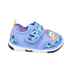 Cute Walk by Babyhug Velcro Closure Vehicles Printed Casual Shoes With Applique - Blue