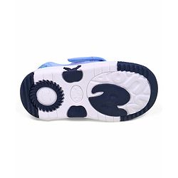 Cute Walk by Babyhug Velcro Closure Vehicles Printed Casual Shoes With Applique - Blue