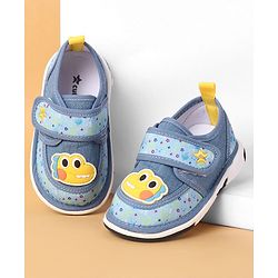 Cute Walk by Babyhug Casual Shoes Velcro Closure & Dino Patch - Blue
