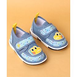 Cute Walk by Babyhug Casual Shoes Velcro Closure & Dino Patch - Blue