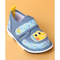 Cute Walk by Babyhug Casual Shoes Velcro Closure & Dino Patch - Blue