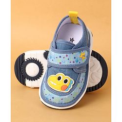 Cute Walk by Babyhug Casual Shoes Velcro Closure & Dino Patch - Blue