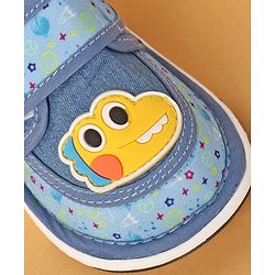Cute Walk by Babyhug Casual Shoes Velcro Closure & Dino Patch - Blue