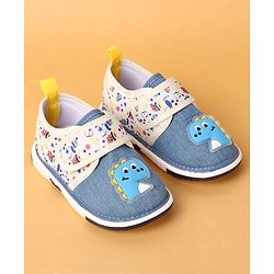 Cute Walk by Babyhug Casual Shoes Velcro Closure & Dino Patch - Blue