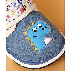 Cute Walk by Babyhug Casual Shoes Velcro Closure & Dino Patch - Blue