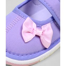 Cute Walk by Babyhug Casual Shoes With Velcro Closure & Bow Applique - Purple