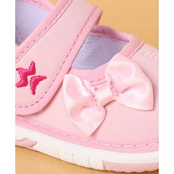 Cute Walk by Babyhug Casual Shoes With Velcro Closure & Bow Applique - Purple