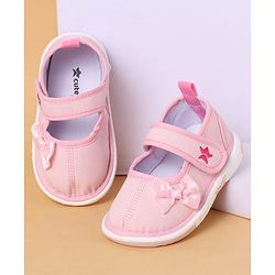 Cute Walk by Babyhug Casual Shoes With Velcro Closure & Bow Applique - Purple