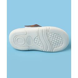 Cute Walk by Babyhug Sandals With Velcro Closure & Vehicle Print - Dark Brown