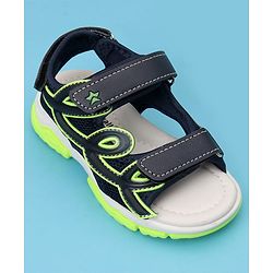 Cute Walk by Babyhug Velcro Closure Sandals - Navy Blue