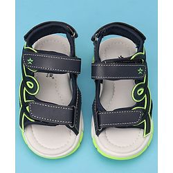 Cute Walk by Babyhug Velcro Closure Sandals - Navy Blue