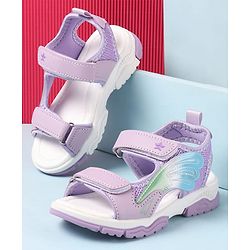 Cute Walk by Babyhug Velcro Closure Sandals - Purple