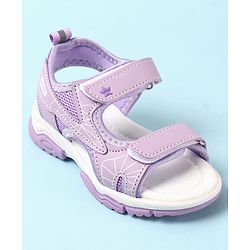 Cute Walk by Babyhug Velcro Closure Sandals with Abstract Print - Purple