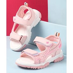 Cute Walk by Babyhug Velcro Closure Sandals with Abstract Print - Purple