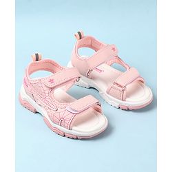 Cute Walk by Babyhug Velcro Closure Sandals with Abstract Print - Purple