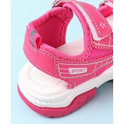 Cute Walk by Babyhug Velcro Closure Sandals with Abstract Print - Purple