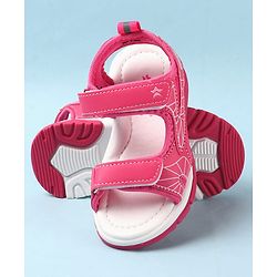 Cute Walk by Babyhug Velcro Closure Sandals with Abstract Print - Purple