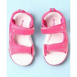 Cute Walk by Babyhug Velcro Closure Sandals with Abstract Print - Purple