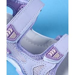 Cute Walk by Babyhug Velcro Closure Sandals with Star Applique - Purple