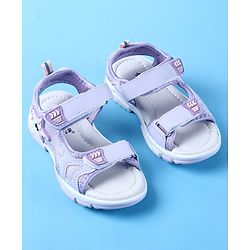 Cute Walk by Babyhug Velcro Closure Sandals with Star Applique - Purple