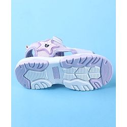 Cute Walk by Babyhug Velcro Closure Sandals with Star Applique - Purple