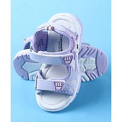 Cute Walk by Babyhug Velcro Closure Sandals with Star Applique - Purple
