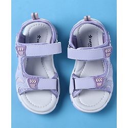 Cute Walk by Babyhug Velcro Closure Sandals with Star Applique - Purple