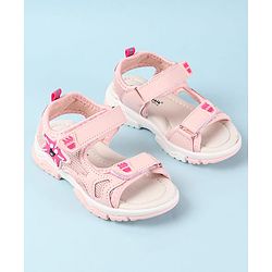 Cute Walk by Babyhug Velcro Closure Sandals with Star Applique - Purple