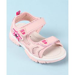 Cute Walk by Babyhug Velcro Closure Sandals with Star Applique - Purple