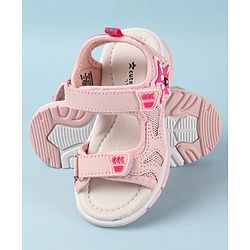 Cute Walk by Babyhug Velcro Closure Sandals with Star Applique - Purple