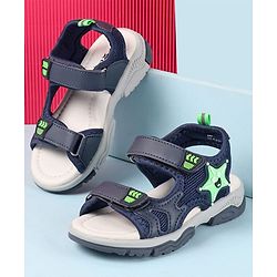 Cute Walk by Babyhug Velcro Closure Sandals with Star Applique - Purple