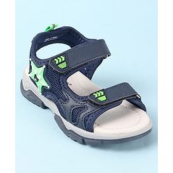Cute Walk by Babyhug Velcro Closure Sandals with Star Applique - Purple