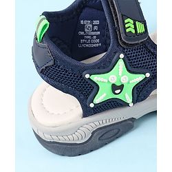 Cute Walk by Babyhug Velcro Closure Sandals with Star Applique - Purple