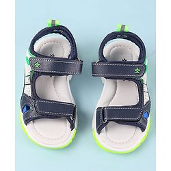Cute Walk by Babyhug Velcro Closure Sandal With Colour Block - Navy Blue
