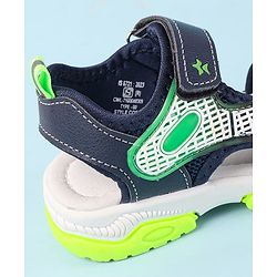Cute Walk by Babyhug Velcro Closure Sandal With Colour Block - Navy Blue