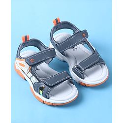 Cute Walk by Babyhug Velcro Closure Sandal With Colour Block - Grey