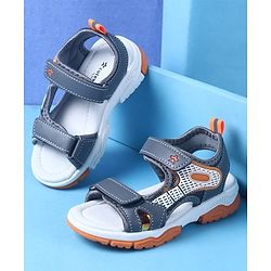 Cute Walk by Babyhug Velcro Closure Sandal With Colour Block - Grey