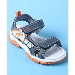 Cute Walk by Babyhug Velcro Closure Sandal With Colour Block - Navy Blue