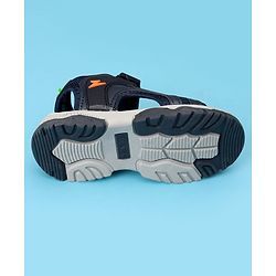 Cute Walk by Babyhug Solid Color Velcro Closure Sandals - Navy Blue