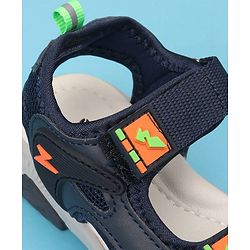 Cute Walk by Babyhug Solid Color Velcro Closure Sandals - Navy Blue
