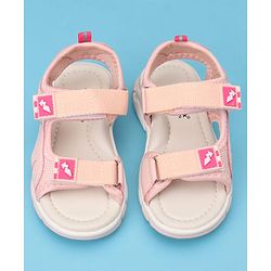 Cute Walk by Babyhug Solid Color Velcro Closure Sandals - Navy Blue