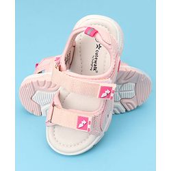 Cute Walk by Babyhug Solid Color Velcro Closure Sandals - Navy Blue