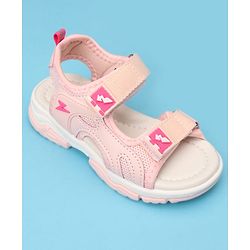 Cute Walk by Babyhug Solid Color Velcro Closure Sandals - Navy Blue