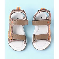 Cute Walk by Babyhug Velcro Closure Sandals - Brown