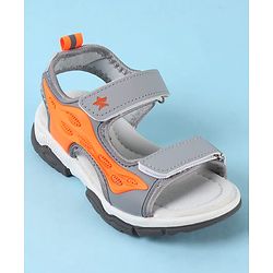 Cute Walk by Babyhug Velcro Closure Sandals - Black